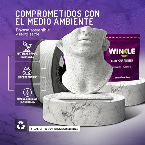 Filamento PLA HD Mármol 1,75mm 1kg para Impresoras 3D - Alta Precisión Dimensional - Fernando Cortés