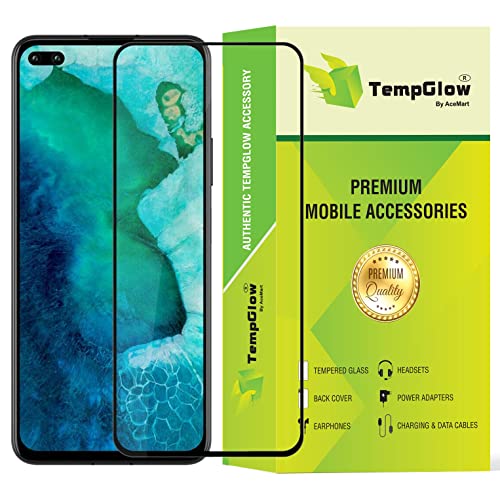 Image of Screen Protector for Oppo F17 Pro | Oppo A93 | Reno 4 (Black) Tempered Glass Edge-to-Edge 6D Screen Guard With Installation Kit