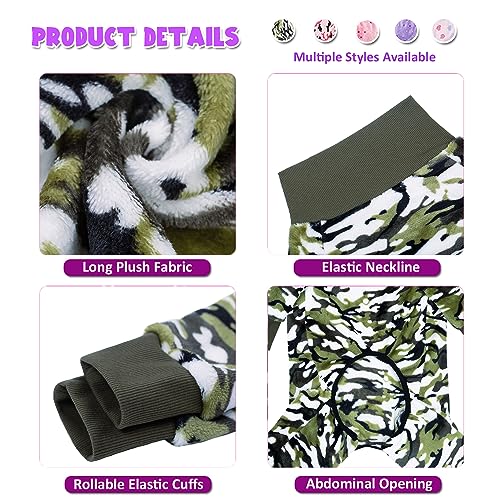 BT Bear Dog Winter Clothes,Soft Flannel Pullover Pajamas,Pet Warm Cold Weather Dog Winter Coat Cozy Onesie Jumpsuit PJS Apparel Outfit Clothes for Medium Large Dogs Sleep (4XL,Camouflage) - Image 3