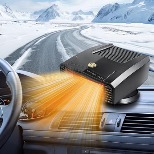 Car Heater - Portable Heater for Car 2 in 1 Heating & Cooling Fast Heating Plug into Cigarette Lighter