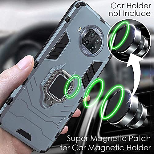 Image of WOW IMAGINE Tough Armor Bumper Back Case Cover for Samsung Galaxy M32 5G 2021 | Ring Holder & Kickstand in-Built | Excellent 360 Degree Protection (Blue)