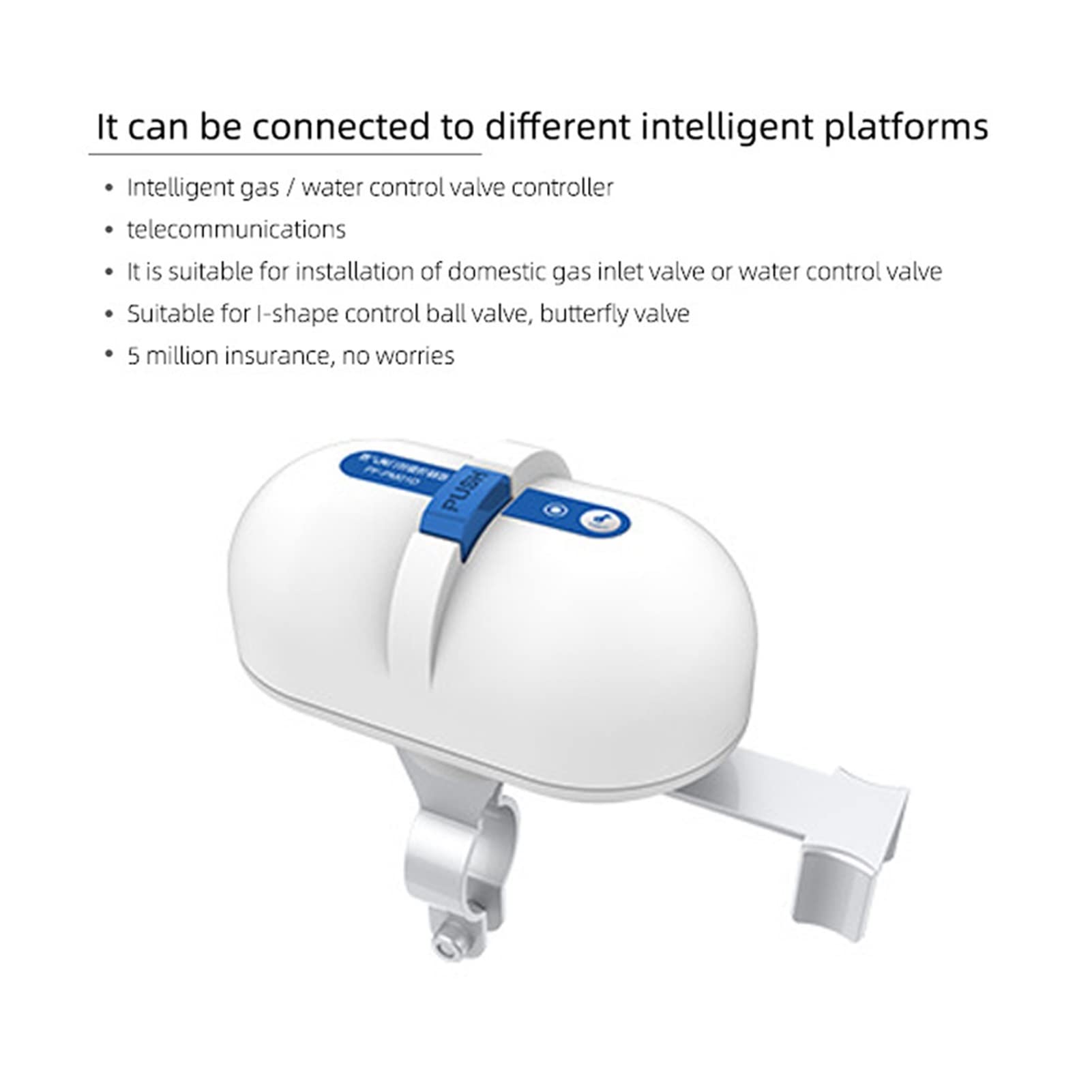 Válvula de hogar inteligente Control de automatización de agua inteligente de agua/gas WIFI Válvula inteligente WIFI Válvula de control de agua(2pcs)
