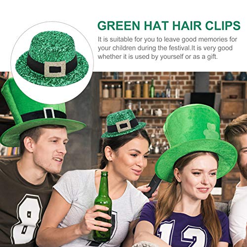 VALICLUD 2 STKS St Patricks Dag Mini Top Hoed Haar Clip Mini Leprechaun Hoed Shamrock Klaver Hoed Thee Party… - Image 5