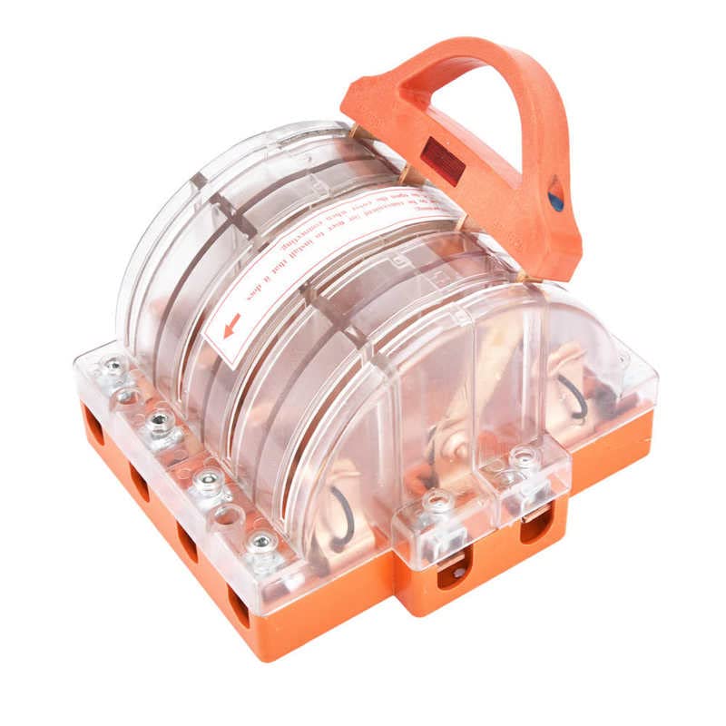 4 Pole Knife Switch Knife Switch Double Throw Prevent Electric Shock Full Copper Fastening Ring With LED For Power