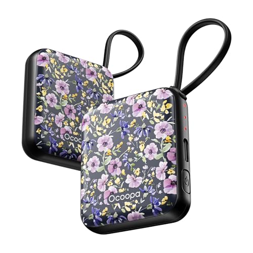 Ocoopa Hand Warmers Rechargeable UT5 Nano – Slim Electric Pocket Heater, Smart Temp Control, 14Hrs Battery, UL Safety, Artists in Bloom Design, Practical Gifts for Women, Christmas, Outdoor, Office