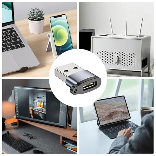 Genérico Adaptador USB - Convertidor de Audio de Carga Rápida | Accesorios de Audio y Video Portátil de Hembra a Macho Conversor de Carga para Cámaras - imagen 4