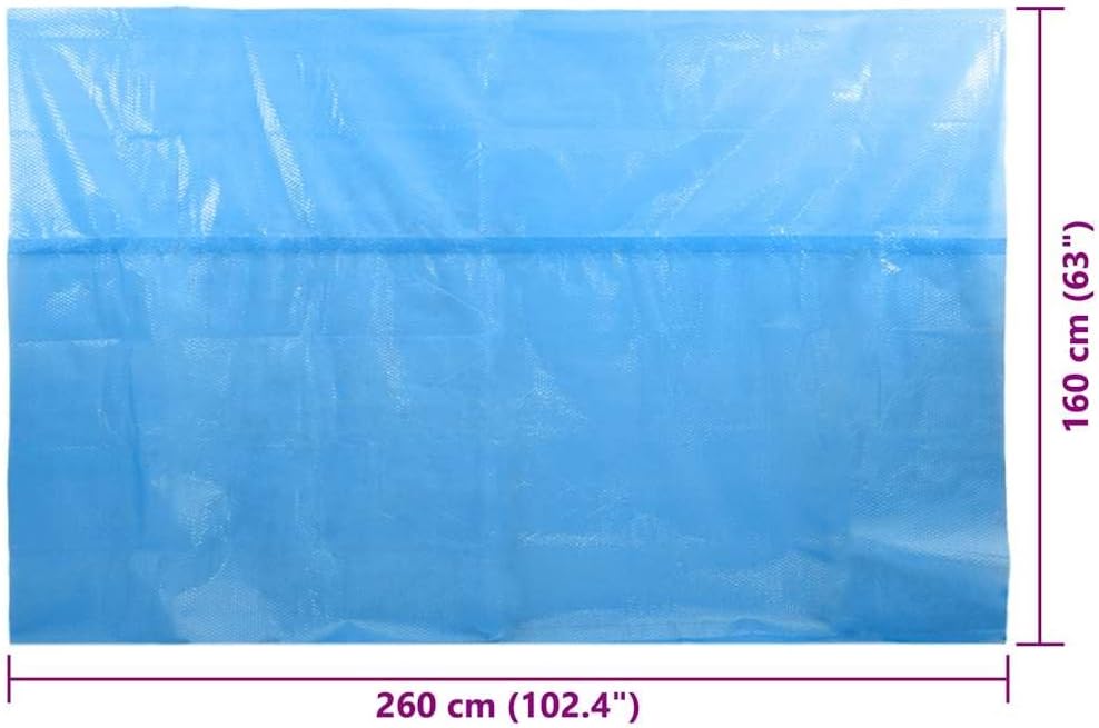 vidaXL Pool Cover, Solar Blanket for Above-Ground and In-ground Swimming Pool, Winter Pool Cover, Pool Heater Cover, PE Blue Rectangular