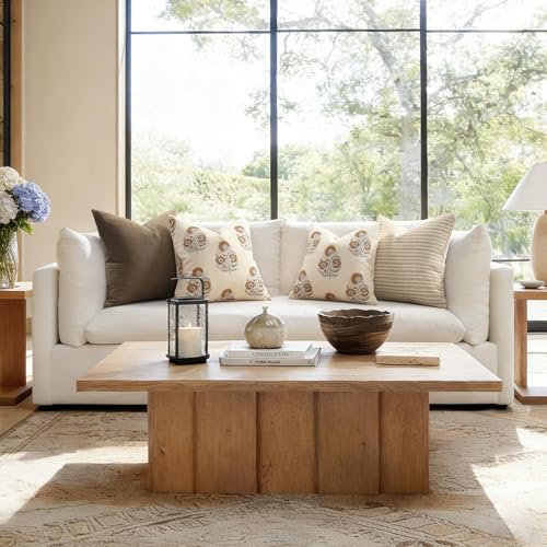 Image of YCOLL Vintage Floral Print Pillow Covers 12x20 Set of 2 Patterned Accent Decorative Cushion Covers Modern Farmhouse Throw Pillow Covers for Sofa Couch Chair Bed Living Room Home Decor, Cognac Brown