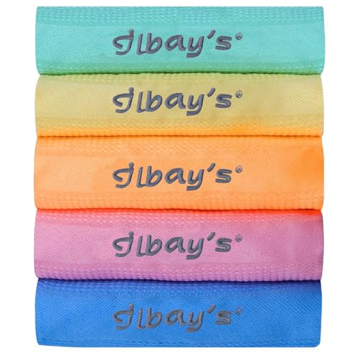 ilbays Premium Mikrofasertücher für streifenfreie Reinigung ohne Reinigungsmittel Allzwecktücher für Haushalt Büro und Auto Profi Putztuch als Geschirrtuch Fenster- oder Spiegeltuch (40x60cm)