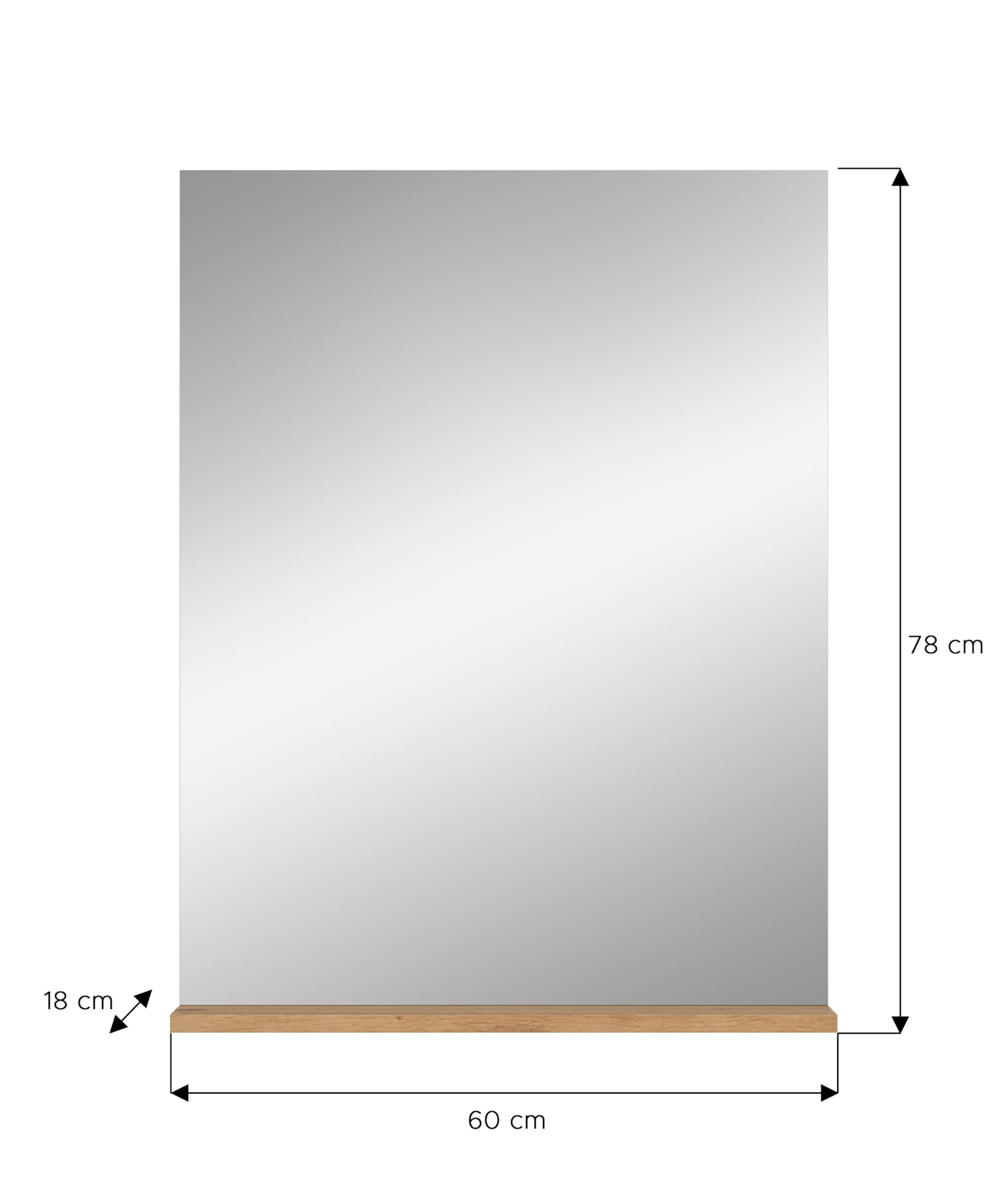 xonox.home - Spiegel Scout 60x79x18 cm in Artisan Eiche und Salbei - Badezimmerkombination Badmöbel Badset - hochwertig verarbeitet schöner Blickfang – Bild 3