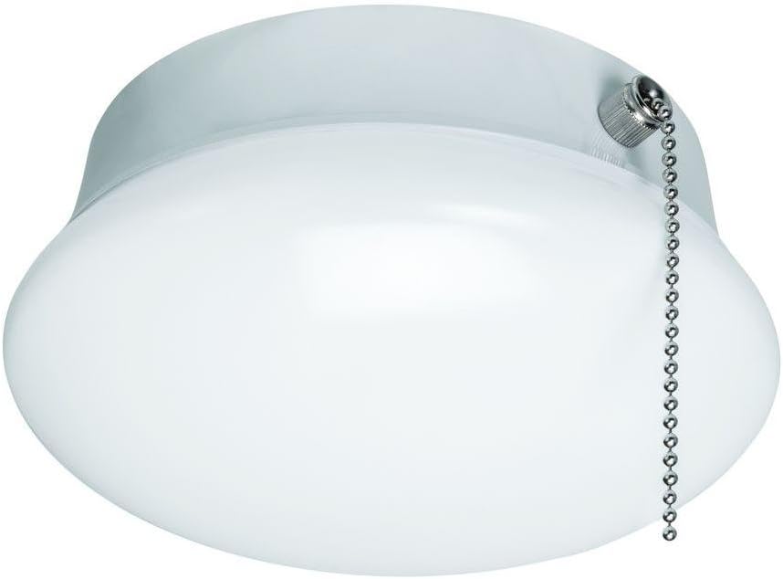 7 In. Bright White LED Ceiling Round Flushmount Easy Light with Pull Chain