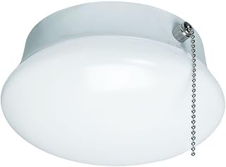 7 In. Bright White LED Ceiling Round Flushmount Easy Light with Pull Chain