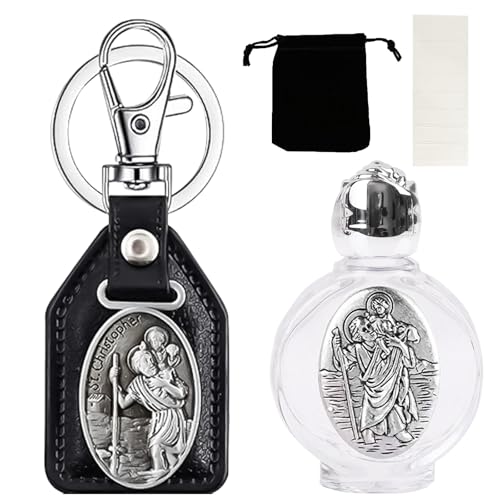 Placas de coche de San Cristóbal, medalla de coche de Cristóbal, amuleto de la suerte para coche con placa de Cristóbal, placa de coche de San Cristóbal, colgante de coche y motocicleta con ángel