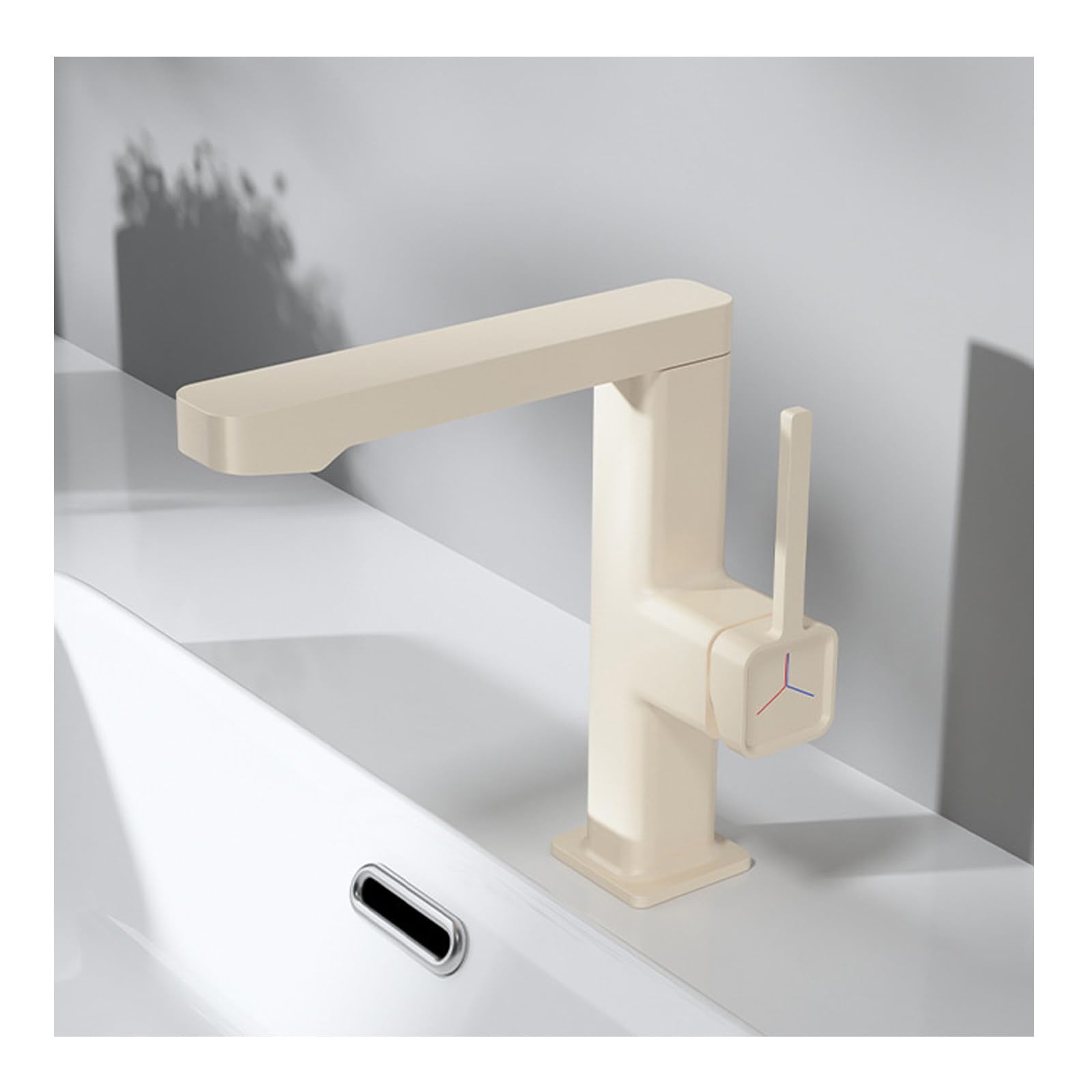 Robinet de lavabo rotatif en laiton mitigeur eau chaude et froide pour rénovation de salle de bain