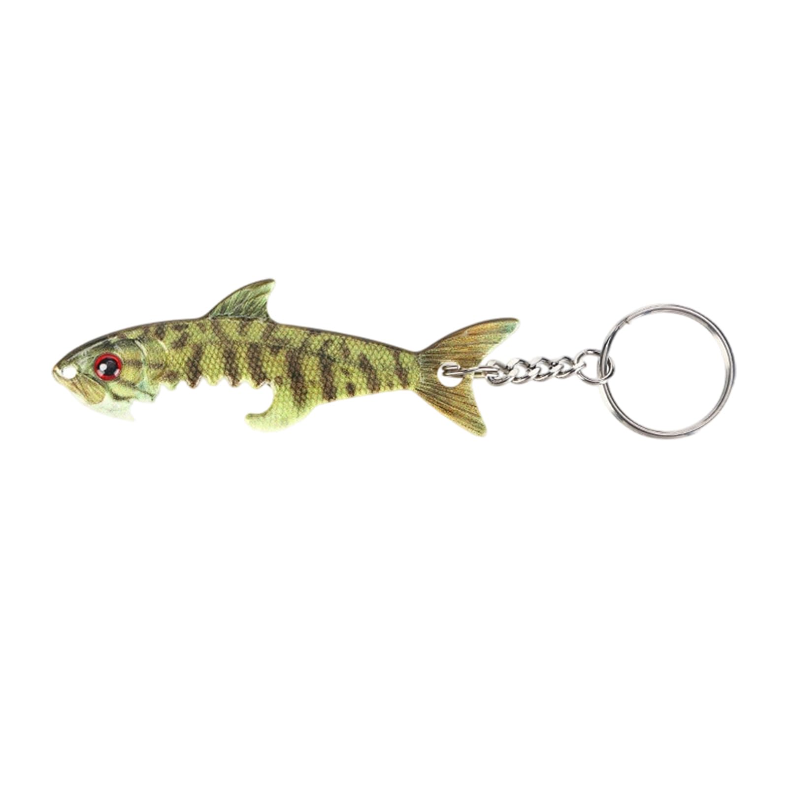 Kalttoy Bass Realistic Fish Shape Bottle Opener Keyring Compacts Portable Keychain For Fishing Lover Birthday Creative Bottle Opener