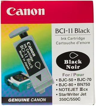 Amazon.com: Canon BCI-11 Cartucho de tinta negra-3 tanques : Productos de  Oficina