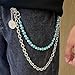 Zhang shine Turquoise Pants Chain for Women Men Boho Western Cowgirl Wallet Chain Goth Hip Hop Jean Pocket Chains Punk Wallet Pocket Jeans Accessories-Blue