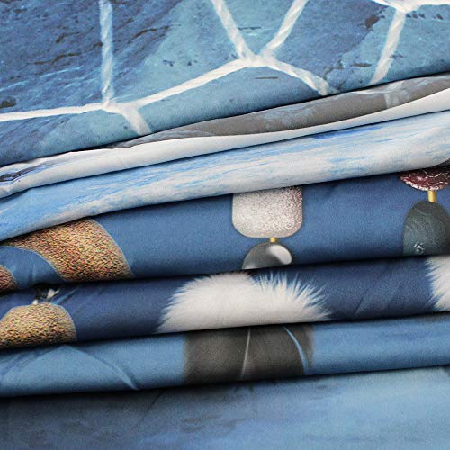 Zhh 3D Dream Catcher Duvet Cover Queen 3Pcs Bohemia Feather Printing Bedding Set Durable Soft Bedding Cover With Corner Belts, Boys Teens Modern Art Bedroom Decor #TOP3