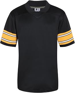 DEHANER Plain Blank Football Jerseys for Men Unisex Athletic T-Shirts Practice Sports Uniforms Outfits