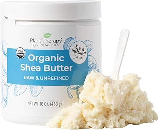 Plant Therapy Organic African Shea Butter Raw, Unrefined USDA Certified 16 oz Jar For Body, Face & Hair 100% Pure, Natural...