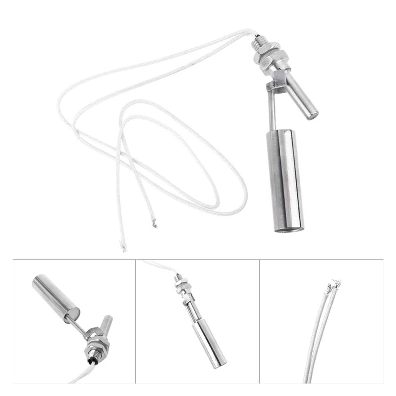 Interruttori a galleggiante in acciaio E8BD for pompa dell'acqua for serbatoio, piscina, laghetto da giardino, sensori di livello dell'acqua liquida, filettatura M10 0-220 V