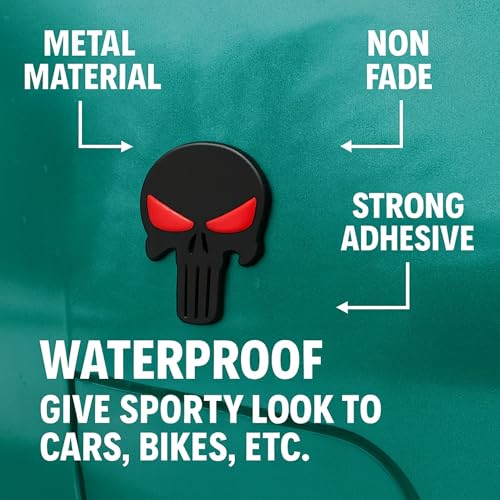 Image of DETACHI Car Logo Danger Emblem 3D Metal Car Badges Emblems Logo-7.7 X 7.7cm-Black & Red Trunk Rear Fender compataibe with Tailgate Side Sticker Badge Decals Waterproof Self-Adhesive Non Rusting