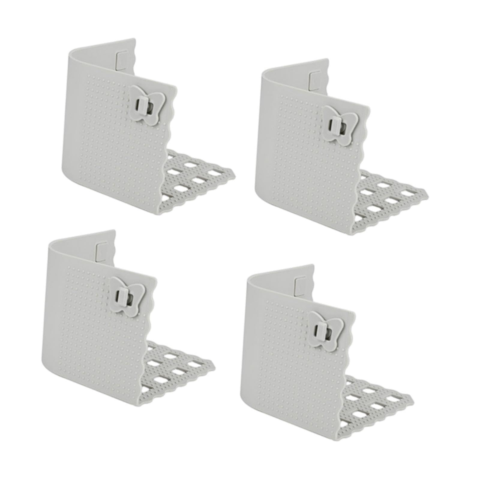 4 Stück Bettlakenhalter Clips Betttuchspanner Fixierer Spannbettlaken Halter Aus Praktisch rutschfest für Schlafzimmer Kinderzimmer, 4pcs Grau