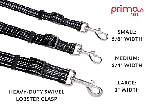 No Tangle Reflective Dog Leash Coupler - Double Dog Walker And Trainer Leash - Two Dogs Adjustable Splitter Lead - Each Side Adjusts 11" To 20" In Length (Large - 1" Width, Black) #TOP4