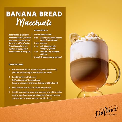 Image of DaVinci Gourmet Banana Bread Syrup, 25.4 Fluid Ounces (Pack of 1)