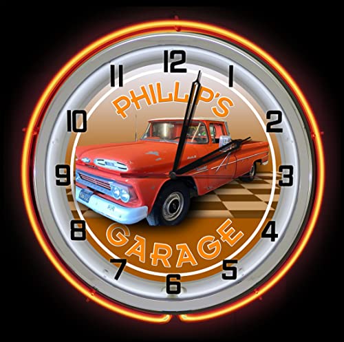 Decorative Concepts Muscle Car 18" Double Neon Customized Garage Clock from Redeye Laserworks