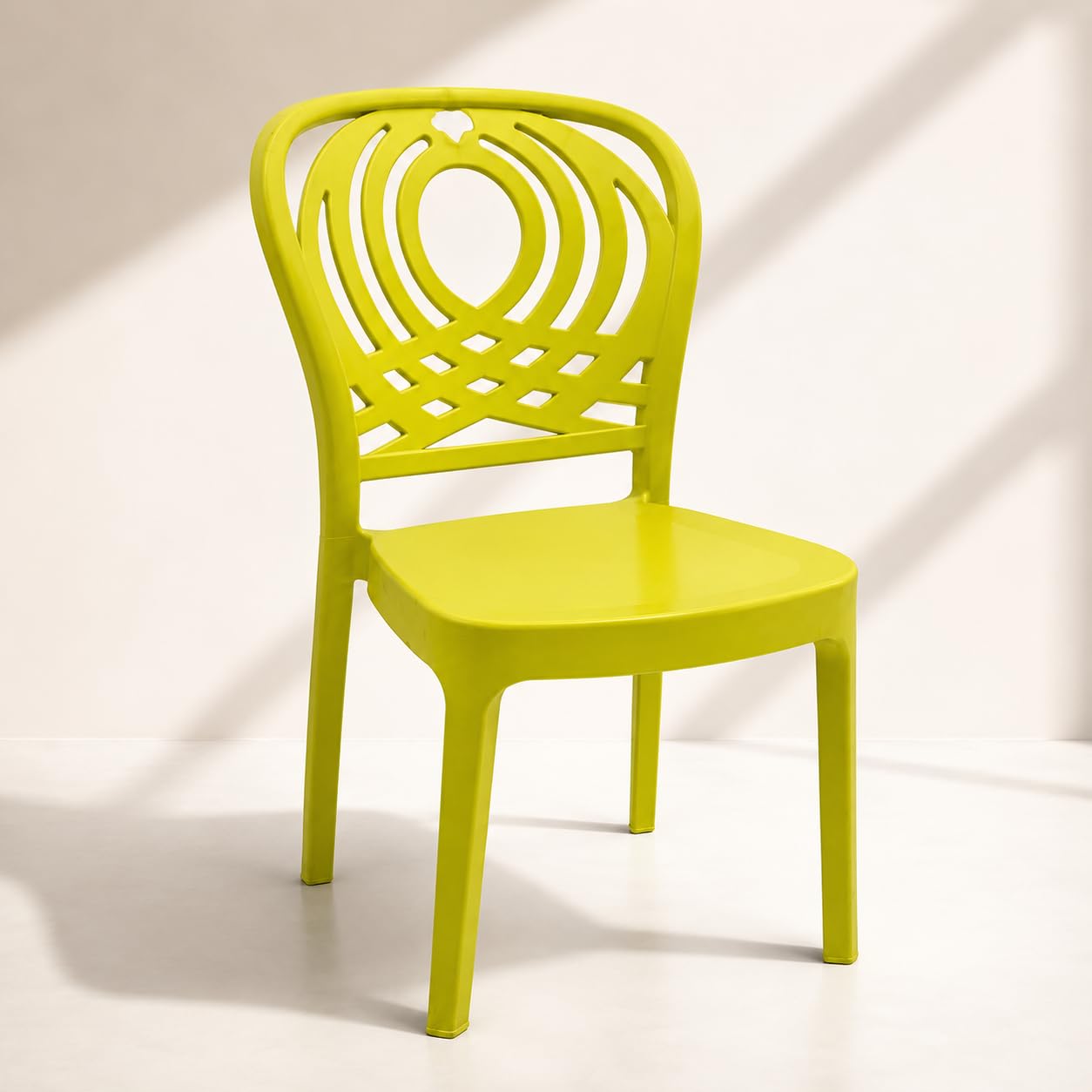 Melody Plastic Dining Table & Chair Rectangular Table for Home Cafe Restaurant Dining Use Lime Yellow Pack of 1-image-18