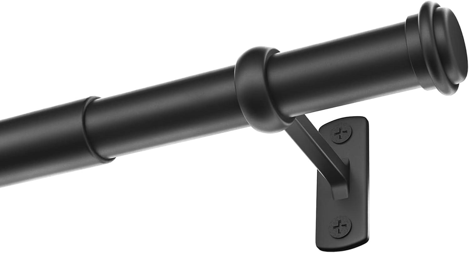 1 Inch Curtain Rods, Black Curtain Rods, Curtain Rods for Windows 66 to 120, Outdoor Curtain Rod for Patio, Wall Mount & Ceiling Mount, Adjustable Curtain Rod, Room Divider Curtain Rod (72” to 144”) : Home & Kitchen