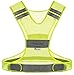 BODYSTRIVE Reflective Vest - MADE OF REAL 3M SCOTCHLITE MATERIAL - High Visibility Safety Gear for Your Running Walking Cycling or Biking Fitness (Small)