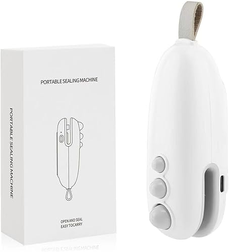 Mini sellador de bolsas, sellador térmico 2 en 1 con cortador, máquina reselladora portátil para chip, bolsas de plástico, aperitivos de