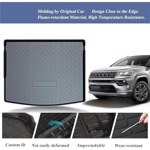 Tapis coffre Jeep Compass anti-tache imperméable 2017-2023