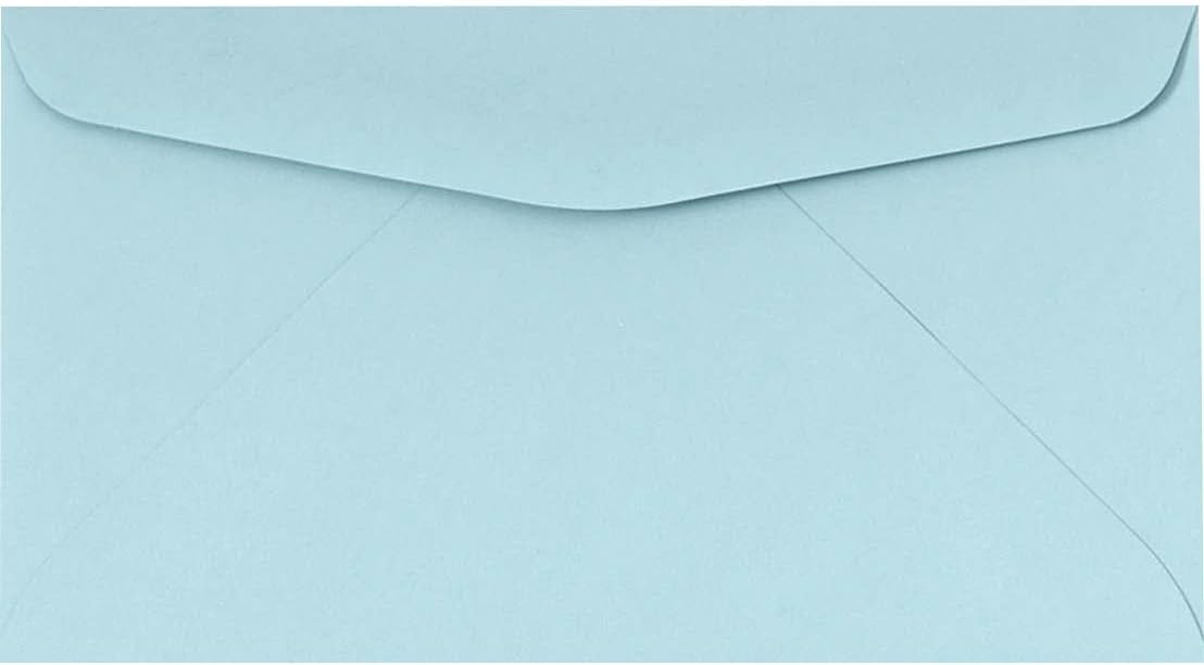 LUXPaper #6 3/4 Business Envelopes | Commercial Flap | 3 5/8" x 6 1/2" | Pastel Blue | 60lb. Text | 1,000 Qty