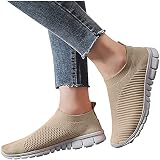 LLDG Sneaker Unisex Sneaker Frauen Mesh Laufschuhe Slip on Atmungsaktive Turnschuhe Sommer Bequeme Dämpfung Fitnessschuhe Lässige Walkingschuhe Freizeitschuhe vulkanisierte Schuhe Straßenlaufschuhe