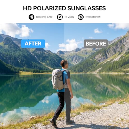 Image of Polarized Running Sunglasses for Men Women Ultra-Comfort, UV400 Protection | 22g Lightweight TR90 Frame & Adjustable Silicone Nose Pads Wraparound Sports Sun glasses for Cycling Baseball Hiking Fishing