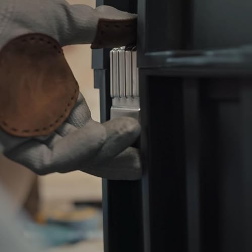 Miniatura 7 de Anyyion Caja de herramientas de 17 pulgadas, asas dobles, apilable, esencial para decoración del hogar. (Tamaño interno 16.54 pulgadas de largo x