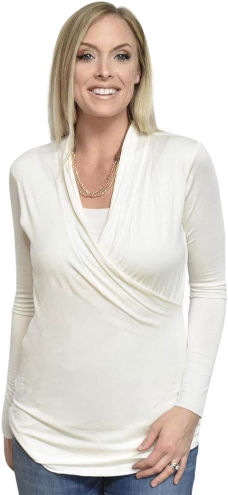 Isabella Raw Edge Nursing Top - Long Sleeve