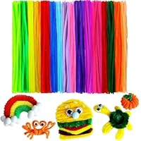 Daover 200 PCS Pipe Cleaners, 10 Multi-Colors Pipe Cleaners for Craft Supplies, Chenille Stems for DIY Arts Crafts Project (Colorful)