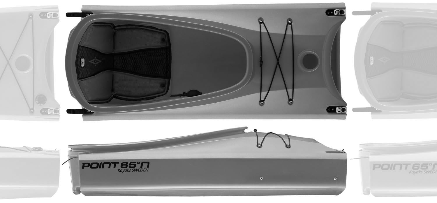 Point 65 Mercury Extra Element Mittelteil Modul Kajak aus Solo Wird Tandem, Farbe:Grau