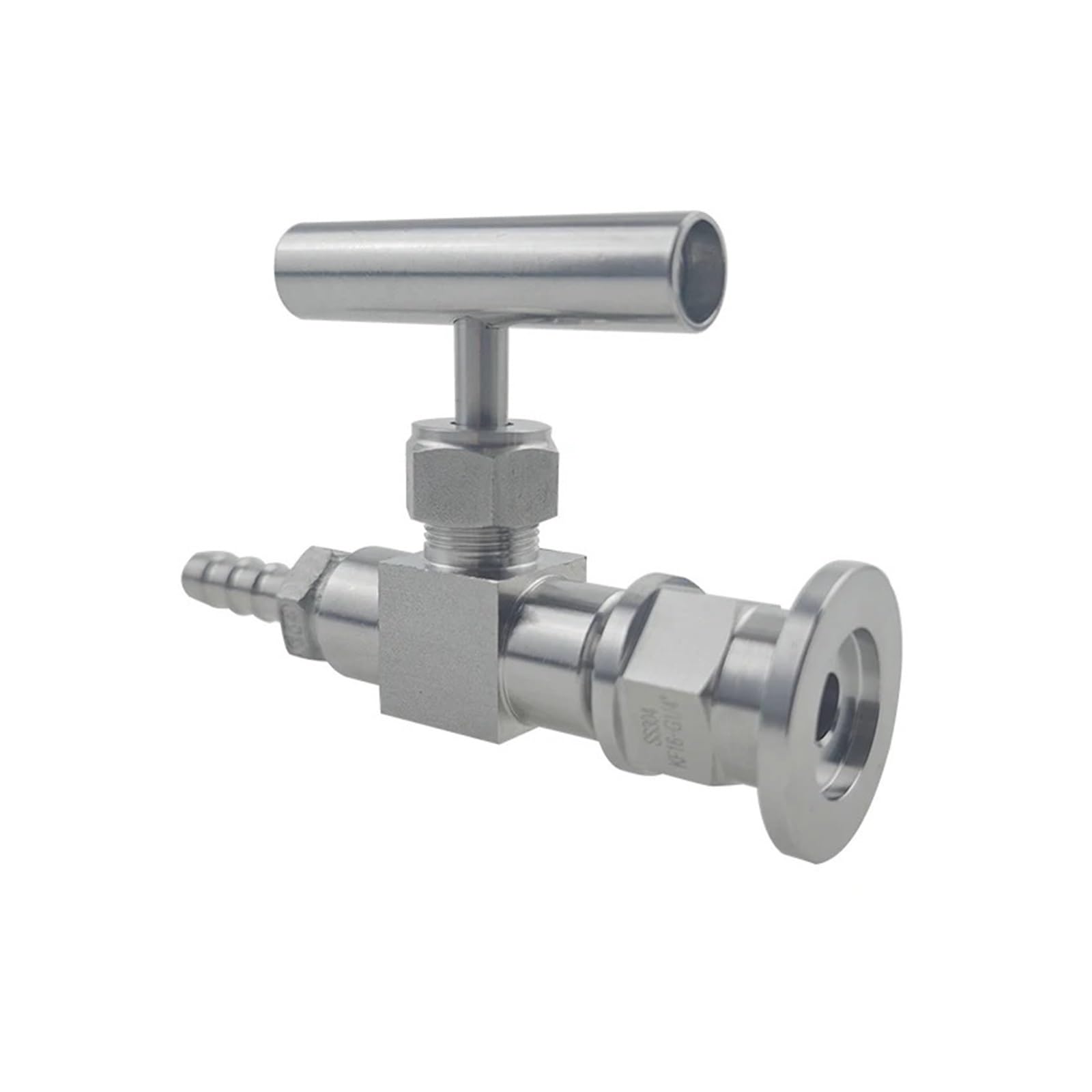 Válvula de microcontrol de flujo KF25 acero inoxidable 304 con parada de aguja para vacío 12mm