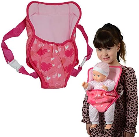 New York Doll Collection Baby Doll Carrier Backpack Front and Back fits up to 20 inch Dolls - Fun Babydoll Accessories