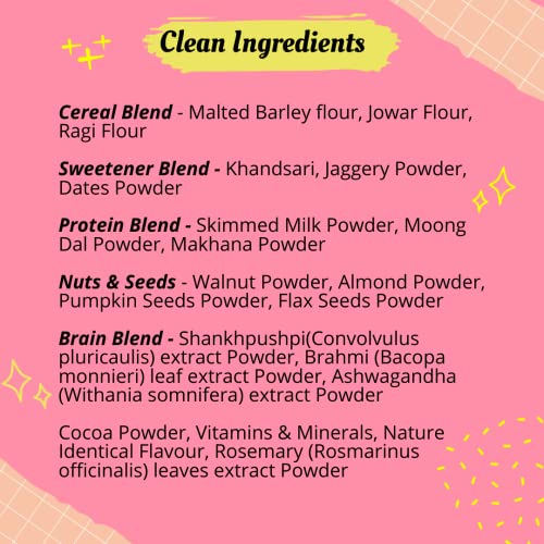 Image of NOURISHIFY by Better Herbs Nutrition Drink Powder (Chocolate) for 2-16 yrs Children, No Refined Sugar, Millets Nuts Herbs, Tasty Milk Mix 350g