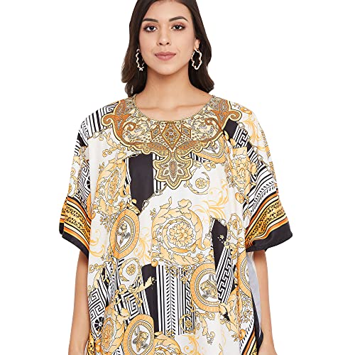 Image of Oussum Women Polyester Casual Long Plus Size Beach Caftan Cover Up Maxi Dress 1X-3X Summer Kaftan Dresses for Women