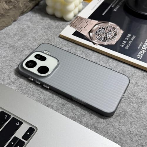 Image of Kapa Wave Frosted Grip Back Cover for Oppo Find X9 Pro | Ultra Slim [with Metal Buttons] Matte Finish Back Case (Grey)