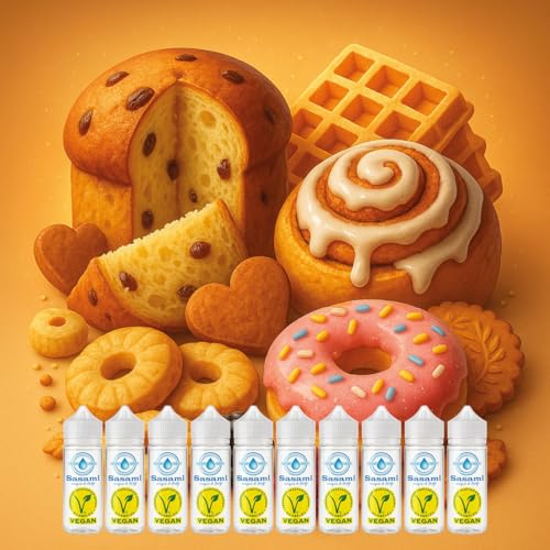 Aroma concentrado Sasami Bakery Bliss, set vegano de 10 x 10ml para repostería