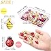 CCOZN 60 Pieces Tiny Resin Bees Ladybugs Decors, Including 30 Pcs Resin Bumblebees Embellishments 30 Pcs Resin Ladybugs Decors with Box Bee Decoration for DIY Crafts Wreath Scrapbooking, 0.75 Inch