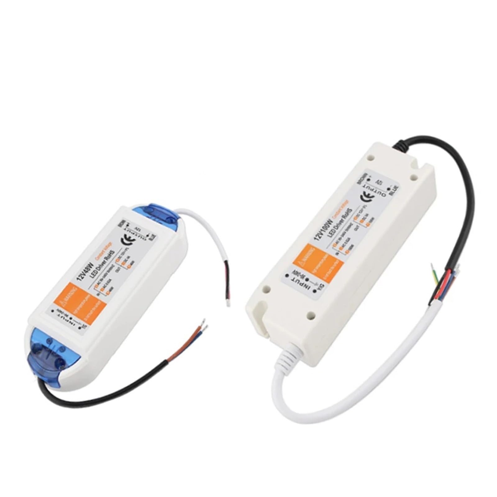 FCARUMIQP 2pcs/lot AC110V 220V to 12V Power Supply LED Driver 18W 28W 30W 42W 48W 60W 72W 100W Lighting for Strip(72W)